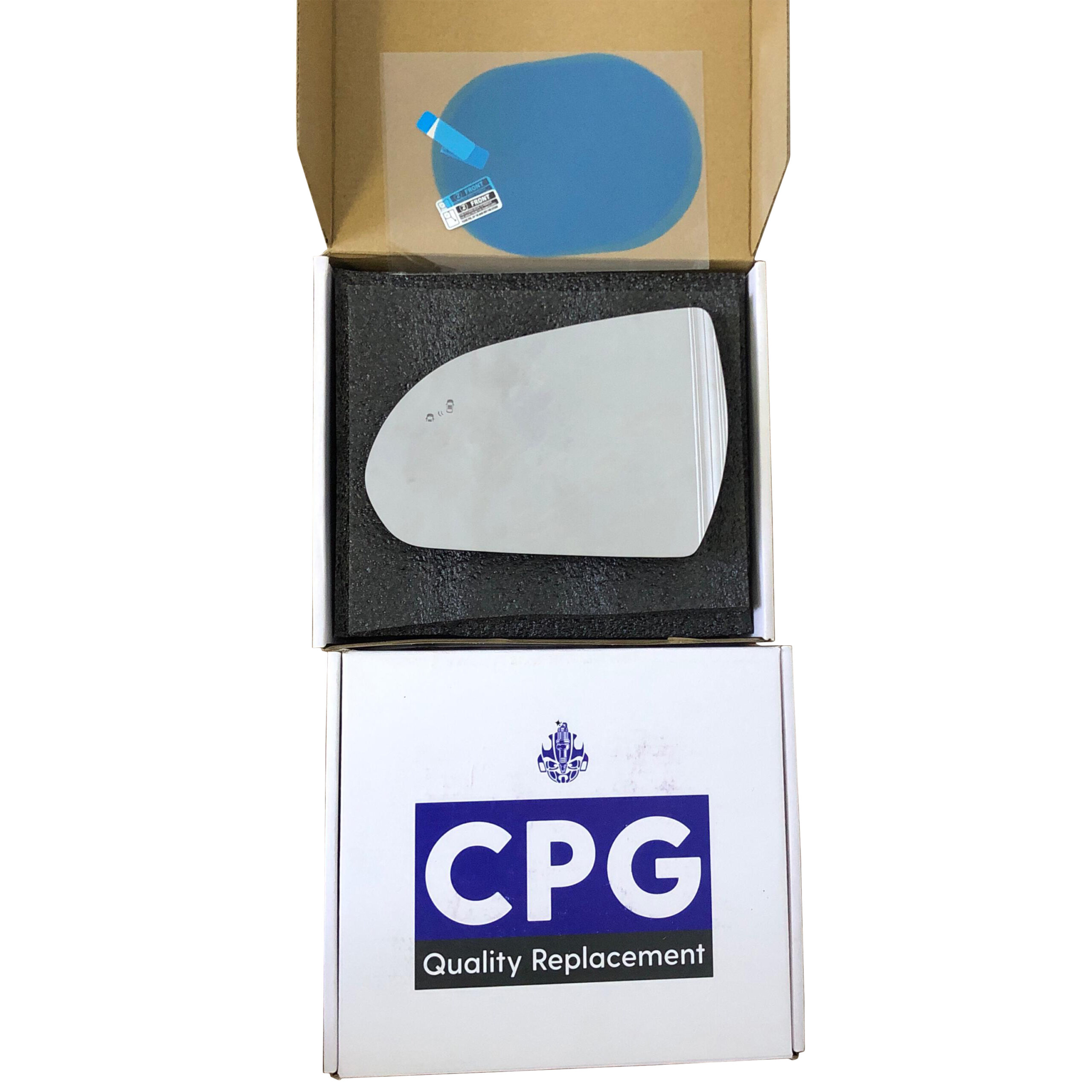 Hyundai Elantra (2017-2020) CPG Mirror Glass – Driver Side with Blind‑Spot Monitoring Side